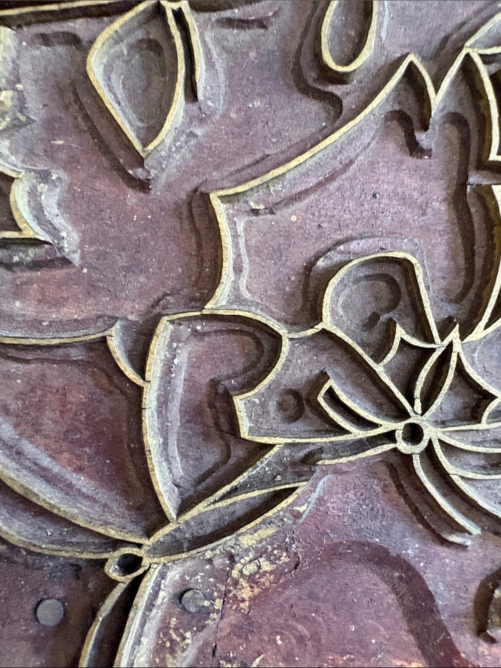 LARGE BLOCK STAMP- OLD made in France 🇫🇷 textiles - Picture 10 of 16